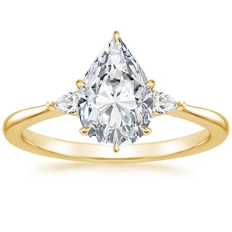 18K Yellow Gold Aria Contoured Diamond Bridal Set