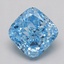 1.03 Ct. Fancy Vivid  Blue Cushion Lab Grown Diamond