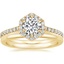 18K Yellow Gold Sonnet Diamond Ring (1/3 ct. tw.) with Petite Comfort Fit Wedding Ring