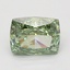 1.56 Ct. Fancy Vivid Green Cushion Lab Grown Diamond