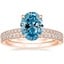14K Rose Gold Petite Demi Diamond Ring (1/5 ct. tw.) with Luxe Sia Diamond Ring (1/5 ct. tw.)