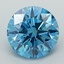 1.71 Ct. Fancy Vivid Blue Round Lab Grown Diamond