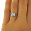The Nyla Ring, smalltop view on a hand