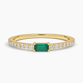 Rita Lab Grown Emerald and Diamond Ring