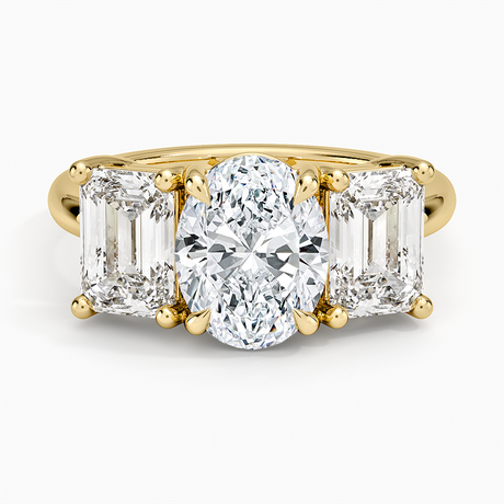 18K Yellow Gold Luxe Rhiannon Three Stone Diamond Ring (1 1/10 ct. tw.)