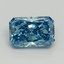 1.46 Ct. Fancy Vivid Malibu Blue Radiant Lab Grown Diamond
