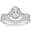 Platinum Luxe Willow Halo Diamond Ring (2/5 ct. tw.) with Luxe Belle Diamond Ring (1/4 ct. tw.)
