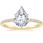 18K Yellow Gold Ballad Three-Quarter Coverage Diamond Ring (1/4 ct. tw.), smalltop view