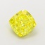 1.21 Ct. Fancy Vivid Yellow Cushion Lab Grown Diamond