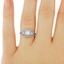 The Arcadia Ring, smalltop view on a hand