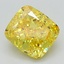 2.69 Ct. Fancy Vivid Yellow Cushion Lab Grown Diamond