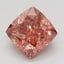 5.07 Ct. Fancy Vivid Brownish Pink Cushion Lab Grown Diamond