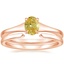 14K Rose Gold Muse Ring with Liv Wedding Ring