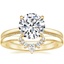18K Yellow Gold Liliana Diamond Ring with Lunette Diamond Ring