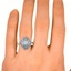 The Alanna Ring, smallzoomed in top view on a hand