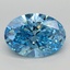 2.55 Ct. Fancy Vivid Blue Oval Lab Grown Diamond