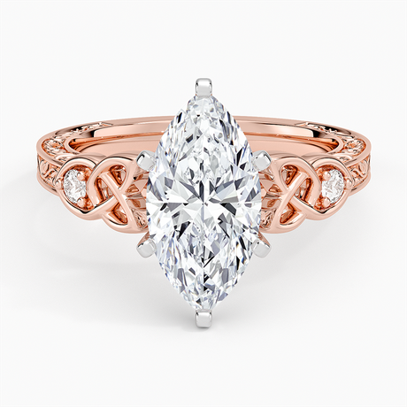 14K Rose Gold Aberdeen Celtic Diamond Ring