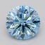 1.01 Ct. Fancy Vivid  Blue Round Lab Grown Diamond