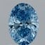 1.36 Ct. Fancy Vivid  Blue Oval Lab Grown Diamond