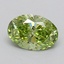 1.06 Ct. Fancy Vivid  Green Oval Lab Grown Diamond