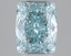 0.40 Ct. Fancy Vivid Green Cushion Lab Grown Diamond