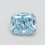 1.07 Ct. Fancy Vivid Blue Cushion Lab Grown Diamond