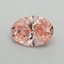 0.50 Ct. Fancy Vivid Pink Oval Lab Grown Diamond