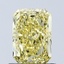 1.04 Ct. Fancy Vivid Yellow Radiant Lab Grown Diamond
