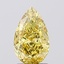1.60 Ct. Fancy Vivid  Yellow Pear Lab Grown Diamond