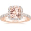 14K Rose Gold Estelle Halo Diamond Ring (3/4 ct. tw.), smalltop view