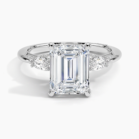 Platinum Simply Tacori Three Stone Marquise Diamond Ring