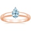 14K Rose Gold Comfort Fit 3mm Ring, smalltop view