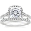 18KW Moissanite Joy Diamond Ring (1/3 ct. tw.) with Bliss Diamond Ring (1/5 ct. tw.), smalltop view