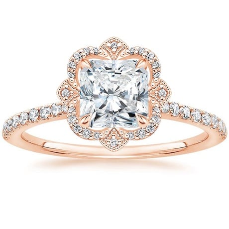 14K Rose Gold Reina Diamond Ring with Luxe Ballad Diamond Ring (1/4 ct. tw.)