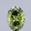 2.72 Ct. Fancy Vivid Green Oval Lab Grown Diamond