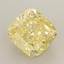 2.61 Ct. Fancy Vivid Yellow Cushion Lab Grown Diamond