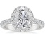 Platinum Sienna Halo Three-Quarter Coverage Diamond Ring (3/4 ct. tw.), smalltop view