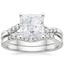 18KW Moissanite Chamise Diamond Bridal Set, smalltop view