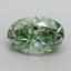 1.58 Ct. Fancy Vivid Green Oval Lab Grown Diamond
