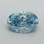 0.64 Ct. Fancy Vivid Blue Oval Lab Grown Diamond