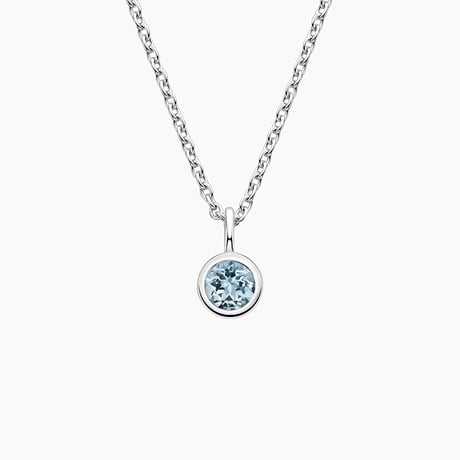 Bezel Aquamarine Necklace