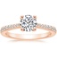 14K Rose Gold Geneva Diamond Ring, smalltop view