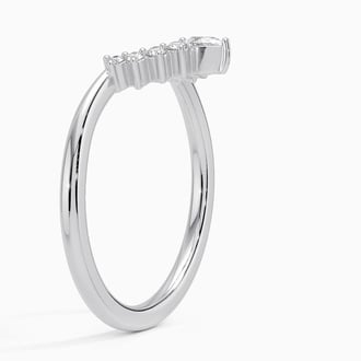 Elongated Lunette Diamond Ring (1/8 ct. tw.) in 18K White Gold
