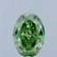 2.52 Ct. Fancy Vivid Green Oval Lab Grown Diamond