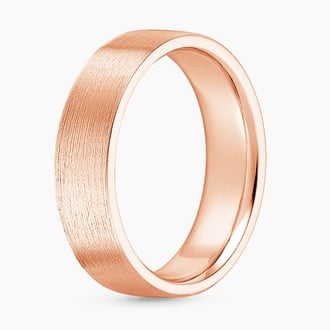 Mojave Matte 5.5mm Wedding Ring in 14K Rose Gold