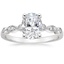 Platinum Tiara Milgrain Diamond Ring (1/10 ct. tw.), smalltop view