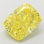4.41 Ct. Fancy Vivid  Yellow Cushion Lab Grown Diamond