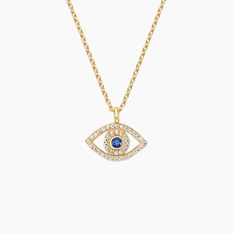 Evil Eye Sapphire and Diamond Pendant - Brilliant Earth