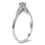 The Rosalyn Ring, smalltop view on a hand