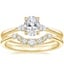 18K Yellow Gold Aria Contoured Diamond Bridal Set